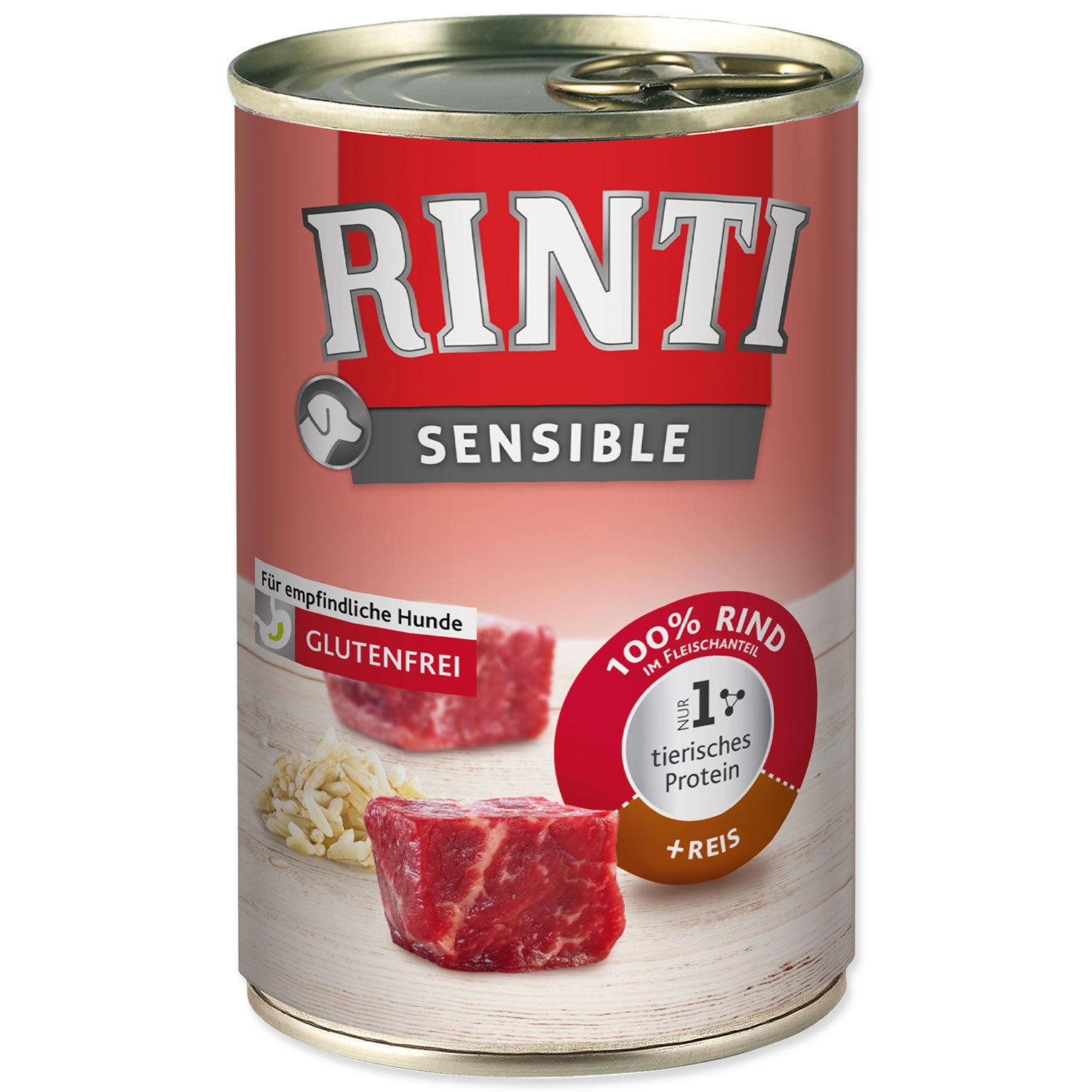 Konzerva Rinti sensible Adult hovädzie a ryža 400g RINTI www.bohre.sk