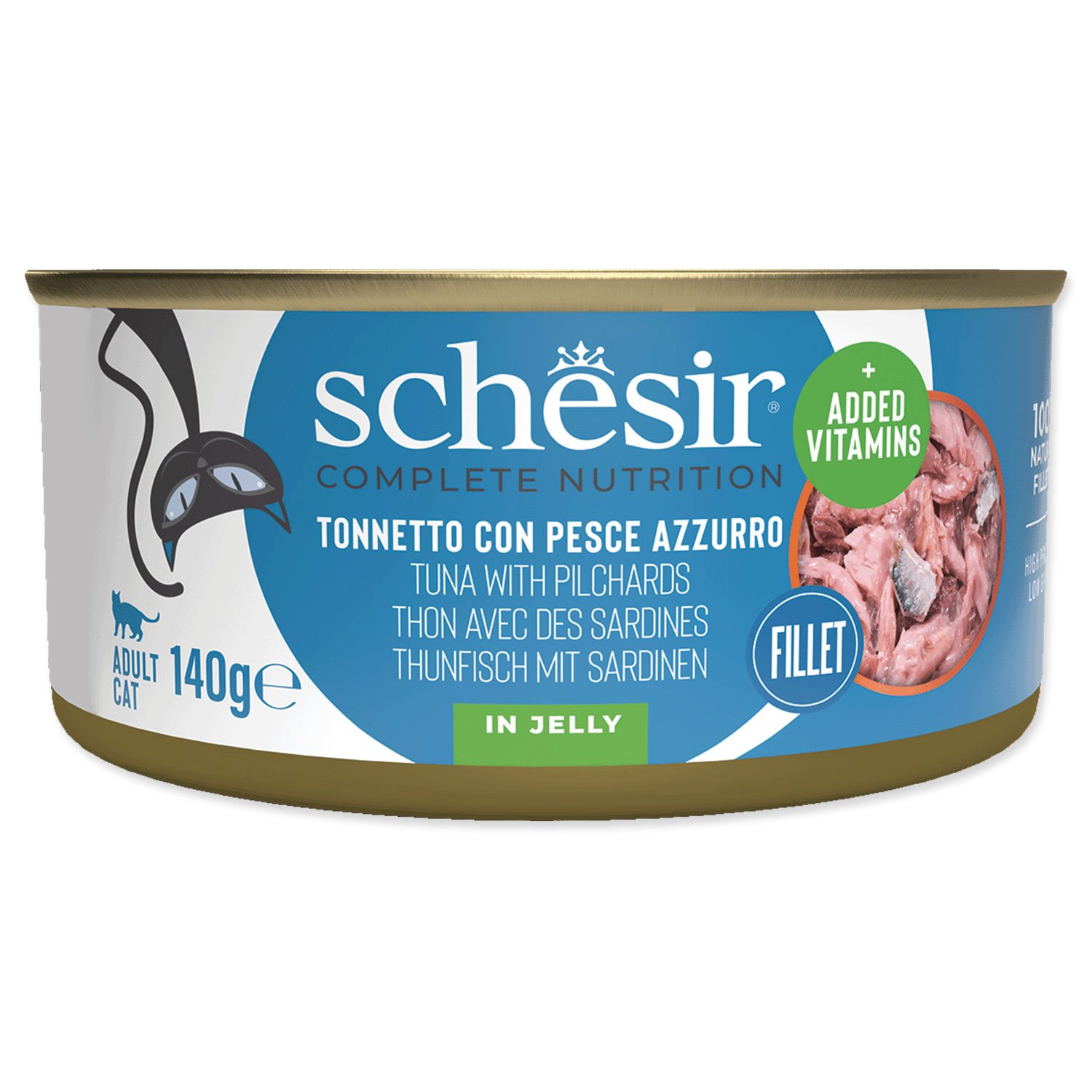 Konzerva SCHESIR tuniak a sardinky v želé 140g STUZZY www.bohre.sk