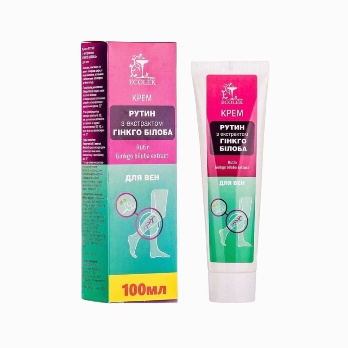 Krém na žily Rutín s extraktom z ginkgo biloba - 100 ml - Ecolek Ecolek www.bohre.sk
