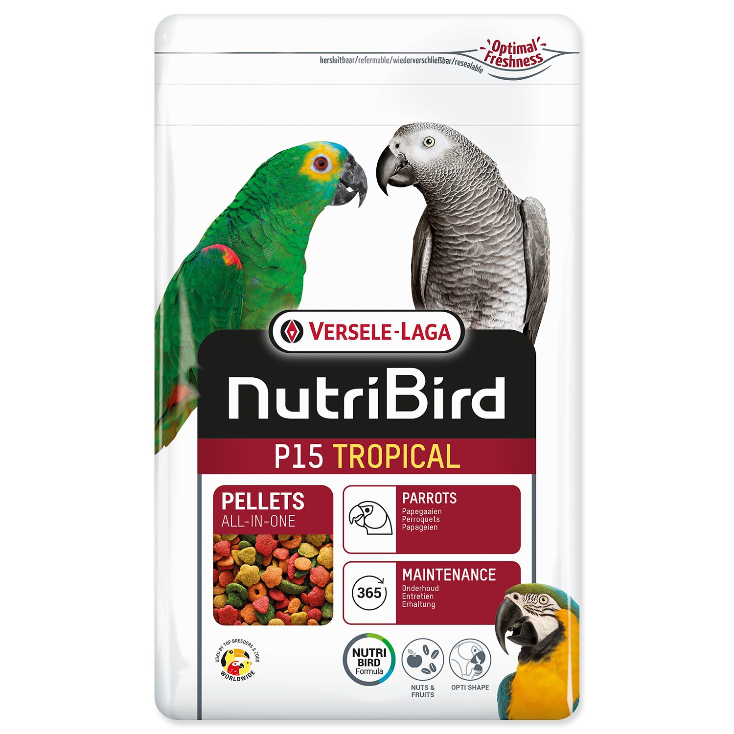 Krmivo Versele-Laga NutriBird P15 Tropical veľký papagáj 1kg VERSELE LAGA www.bohre.sk