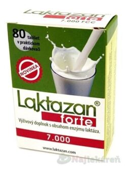 LAKTAZAN forte 7000 FCC, enzým laktáza, 80 tbl Laktazan www.bohre.sk