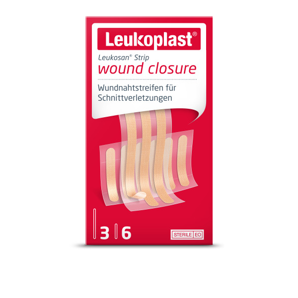 LEUKOPLAST Leukosan Strip pásky na uzavretie rán, 2 veľkosti 9 ks Leukoplast www.bohre.sk