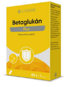LIVSANE Betaglukán Plus kapsule s vitamínmi C, D, zinkom a betaglukánom 60cps Livsane www.bohre.sk