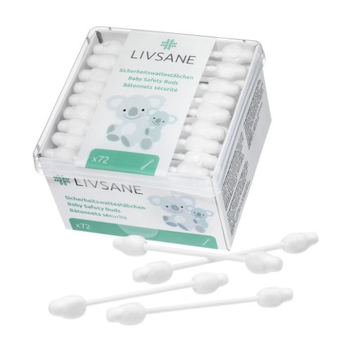 LIVSANE Bezpečnostné vatové tyčinky papierové 72 kusov LIVSANE www.bohre.sk