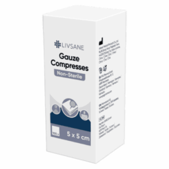LIVSANE Gázové kompresy nesterilné 5 x 5 cm 100 ks LIVSANE www.bohre.sk