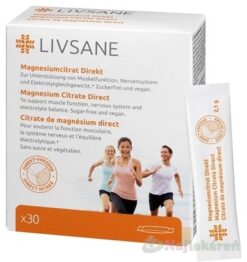 LIVSANE Magnesium Citrát Direct vrecúška s obsahom granulátu 30 ks Livsane www.bohre.sk