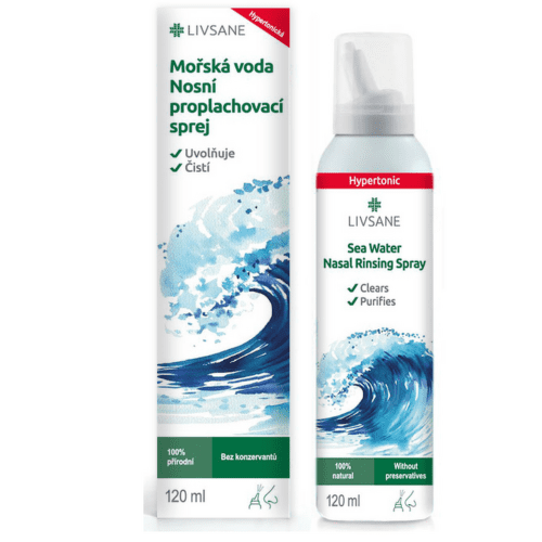 LIVSANE Morská voda nosový vyplachovací sprej hypertonický 120 ml LIVSANE www.bohre.sk
