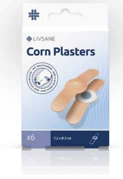 LIVSANE Náplasti na kurie oká s kyselinou salicylovou 7,2x2cm 6ks Livsane www.bohre.sk