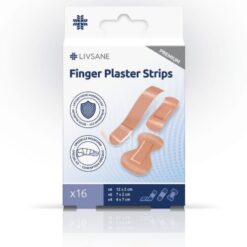 LIVSANE Náplasti na prsty premium 3 veľkosti 16 kusov LIVSANE www.bohre.sk