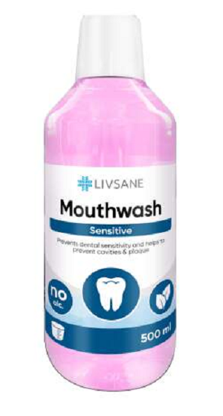 LIVSANE Ústna voda Sensitive na citlivé zuby 500ml Livsane www.bohre.sk