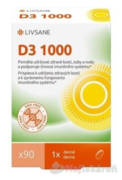 LIVSANE Vitamín D3 1000 IU 90 ks Livsane www.bohre.sk