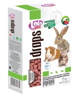 LOLOPETS cukríky pre hlodavce - lesné ovocie 75g LOLOPETS www.bohre.sk