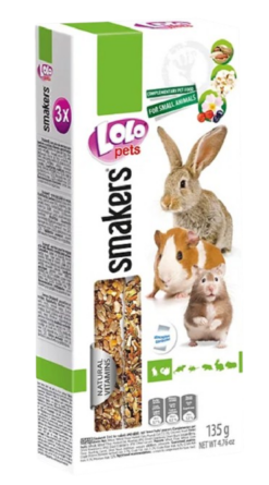 LOLOPets Smakers 3v1 klasy MIX příchutí pro hlodavce 135 g LOLOPETS www.bohre.sk