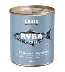 LOUIE Konzerva LOUIE ryba s ryžou 800g pre psov LOUIE www.bohre.sk