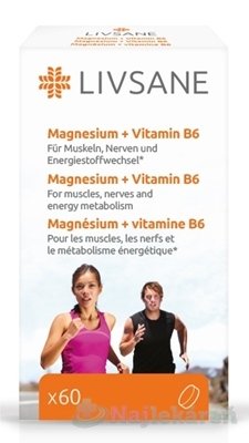 Livsane magnézium + vitamín B6 60 tabliet Livsane www.bohre.sk