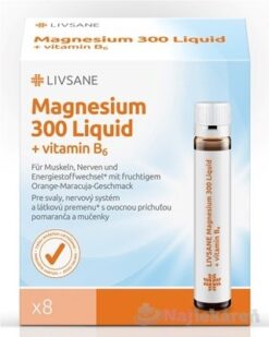 Livsane tekuté magnézium  s vitamínom B6 8x30ml Livsane www.bohre.sk