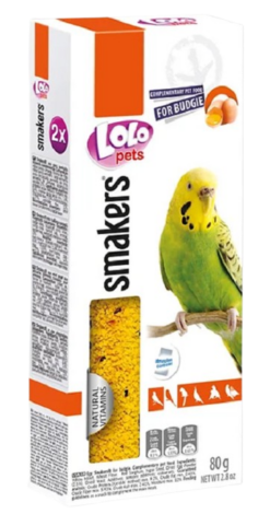 Lolo Pets Smakers Tyčinky vajíčkovej pre andulky 80 g LOLOPETS www.bohre.sk
