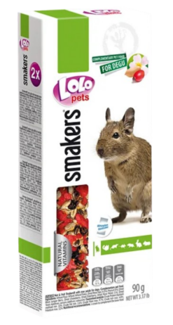 Lolopets Smakers s ovocem a ořechy pro osmáky degu 2ks 90 g LOLOPETS www.bohre.sk
