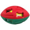 Lopta Dog Fantasy gumové rugby s tenisákom mix farieb 12,5cm DOG FANTASY www.bohre.sk