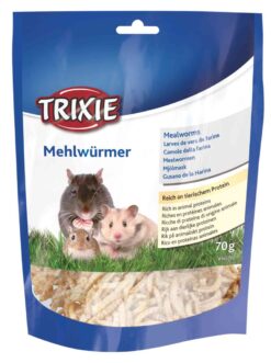MEALWORMS mouční červi sušení 70 g TRIXIE www.bohre.sk