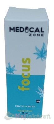 MEDICAL Zone FOCUS full spectrum v spreji s CBD+CBG 10 ml MEDICAL ZONE www.bohre.sk