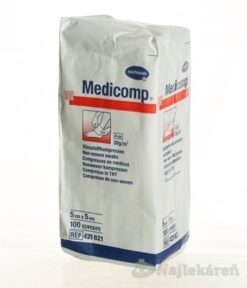 MEDICOMP kompres z netkaného textilu, nesterilný (5x5 cm) 100ks Hartmann www.bohre.sk