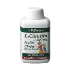 MEDPHARMA L-carnitín 500 mg + inulín + chróm 60 + 7 tabliet ZADARMO MedPharma www.bohre.sk
