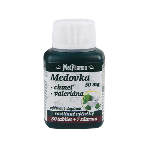 MEDPHARMA Medovka 50 mg + chmeľ + valeriána 30 + 7 tabliet ZADARMO MedPharma www.bohre.sk