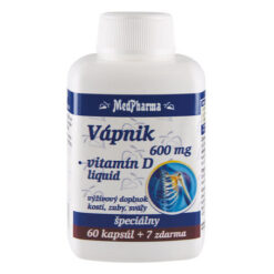 MEDPHARMA Vápnik 600 mg + vitamín D liquid 60 + 7 tabliet ZADARMO MedPharma www.bohre.sk