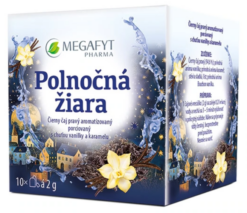 MEGAFYT Polnočná žiara čierny čaj s chuťou vanilky a karamelu porciovaný 10x2g Megafyt Pharma s.r.o. www.bohre.sk