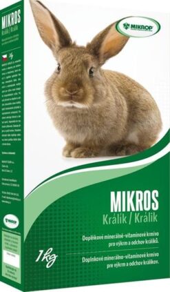 MIKROS minerálno – vitamínové krmivo pre králiky 1kg MIKROP www.bohre.sk