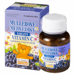 MÜLLEROVE MEDVEDÍKY Vitamín C čierne ríberle 45 tabliet DR. MÜLLER www.bohre.sk