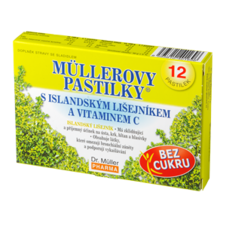 MÜLLEROVE PASTILKY s islandským lišajníkom a vitamínom C BEZ CUKRU  12ks Dr. Müller Pharma www.bohre.sk