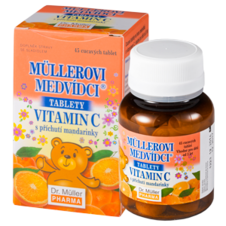 MÜLLEROVE medvedíky - vitamín C tbl s príchuťou mandarínky 45 kapsúl Dr. Müller Pharma www.bohre.sk