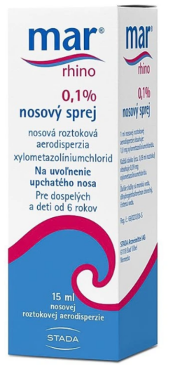 Mar rhino 0,1% sprej na zvlhčenie a očistenie nosovej sliznice 15ml Mar Rhino www.bohre.sk