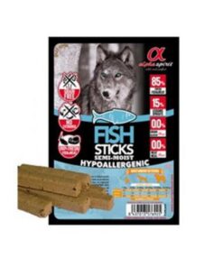 Maškrta Alphaspirit pre psy Paličky rybacie 4x10g Alphaspirit www.bohre.sk