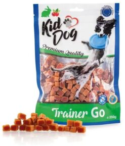 Maškrta KID DOG Trainer Go králičie mini kocky s brusnicami 250g KID DOG www.bohre.sk