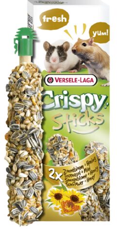 Maškrta Versele Laga Crispy Sticks Gerbils myš/pieskomil - slnečnica a med 2ks 110g VERSELE LAGA www.bohre.sk