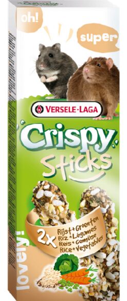 Maškrta Versele Laga Crispy Sticks škrečok/potkan - ryža a zelenina 2ks 110g VERSELE LAGA www.bohre.sk