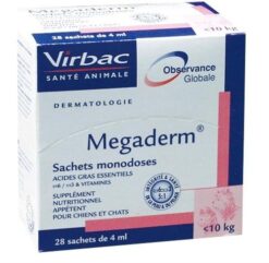 Megaderm pri kožných problémoch pre psy a mačky 28x4ml VIRBAC www.bohre.sk