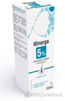 Minorga 5 % dermálny roztok 60ml Minorga www.bohre.sk