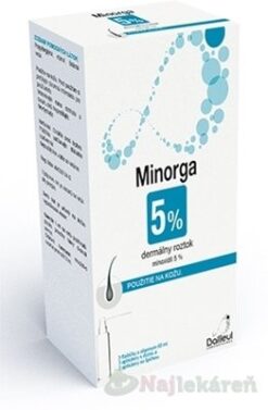 Minorga 5% dermálny roztok sol.der. 3 x 60 ml Minorga www.bohre.sk