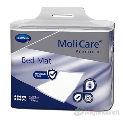 MoliCare Premium Bed Mat absorpčné podložky 9 kvapiek 60 x 90 cm 15 ks MoliCare www.bohre.sk