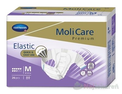 MoliCare Premium Elastic 8 kvapiek M plienkové zanohavičky lepovacie 26ks MoliCare www.bohre.sk