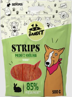Mr. Bandit rabbit strips - maškrta pre psy 500g Mr. Bandit www.bohre.sk