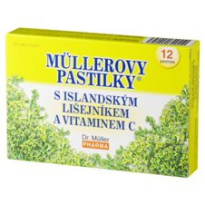 Müllerovy pastilky s isl.lišejníkem bez cukru 12 ks Dr. Müller Pharma www.bohre.sk