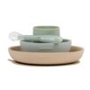 NATTOU Set jedálenský silikónový 4 ks pieskovo-zelený bez BPA NATTOU www.bohre.sk