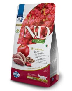 N&D cat QUINOA GF adult hairball 1,5 kg Farmina www.bohre.sk
