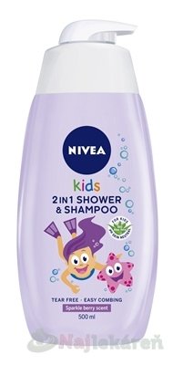 NIVEA Kids 2in1 Detský sprchový gél Girl 500ml NIVEA www.bohre.sk