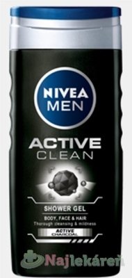 NIVEA MEN SPRCHOVÝ GÉL Active Clean 250ml NIVEA www.bohre.sk